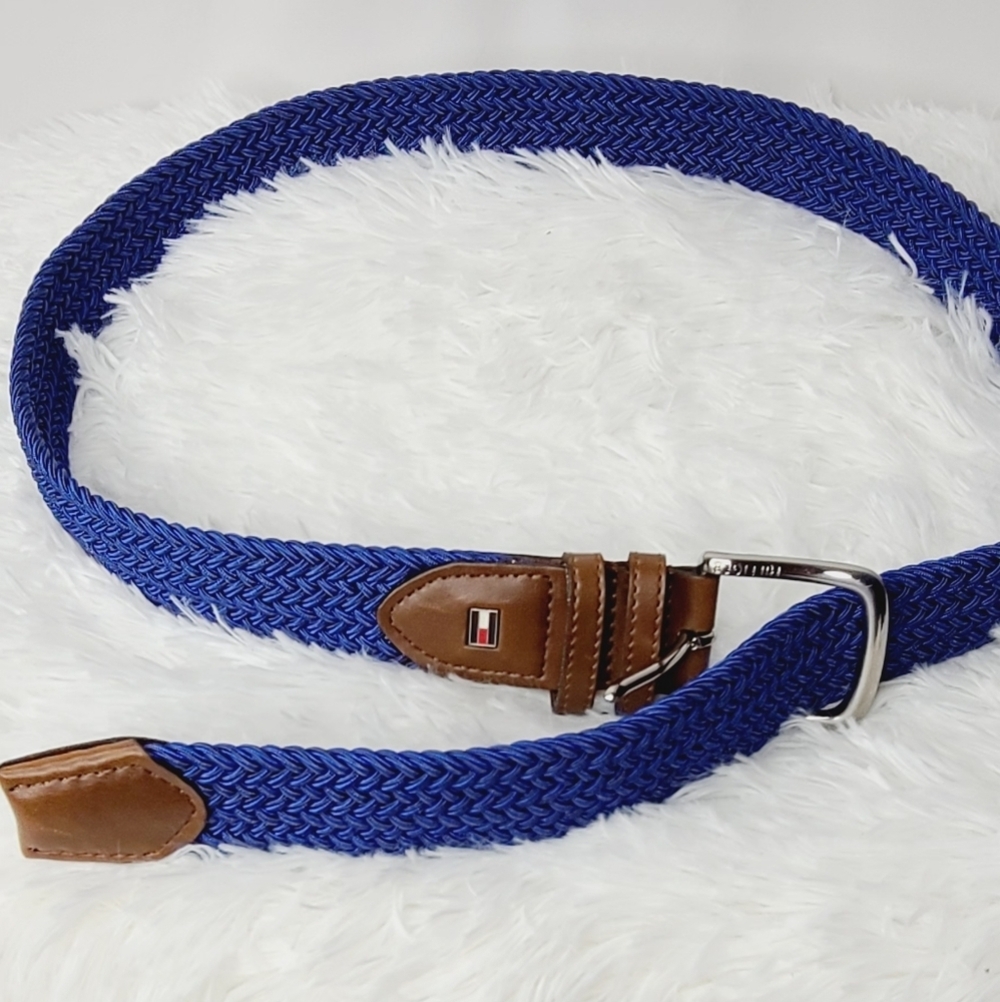 Tommy Hilfiger braided style blue belt Small 32-34